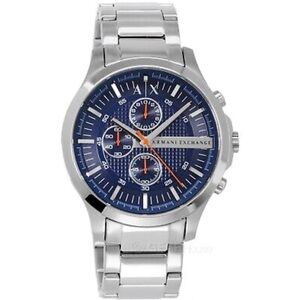 Armani Exchange Silver and Blue Watch